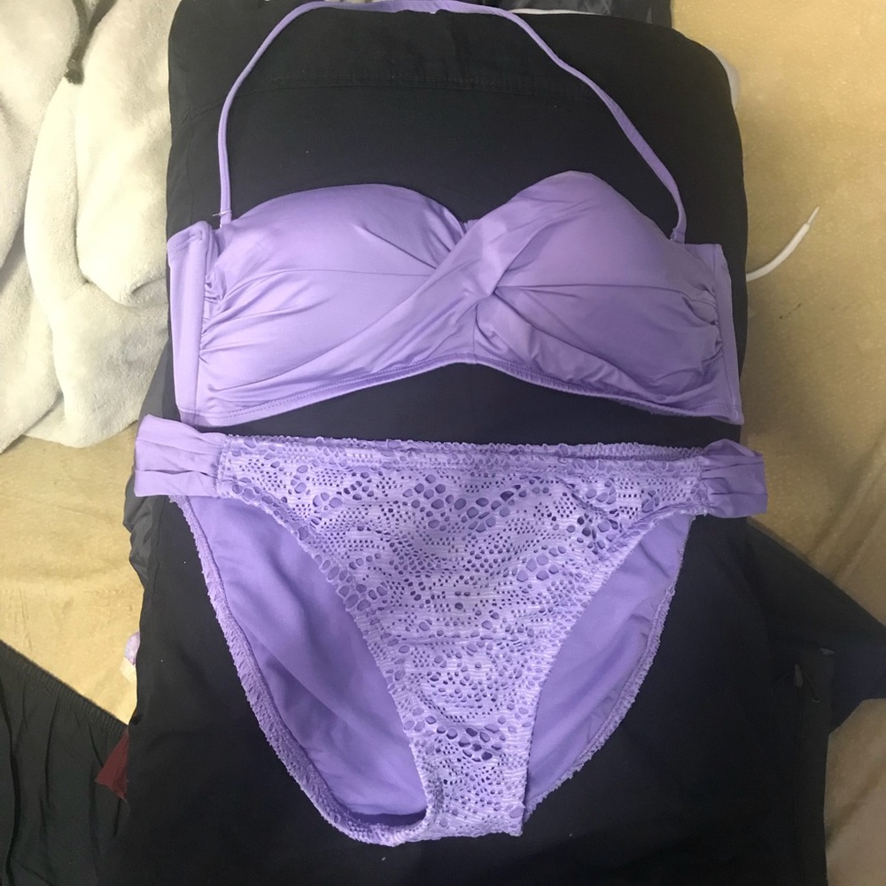 Purple Halter Top Bikini